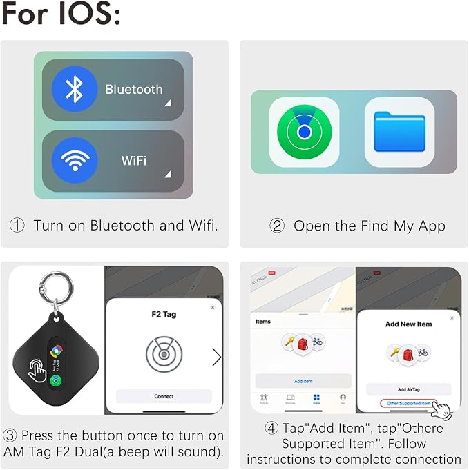 Dual System Bluetooth Tracker for iOS or Android-4 Packs, Compatible - Image 5