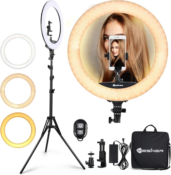 Ring Light 18 Inch LED Ringlight Kit by YESKER