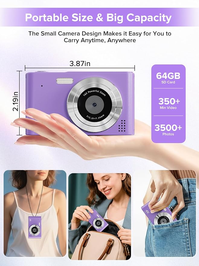 Digital Camera, Kids Camera1080P, Vlog Camera - Image 4