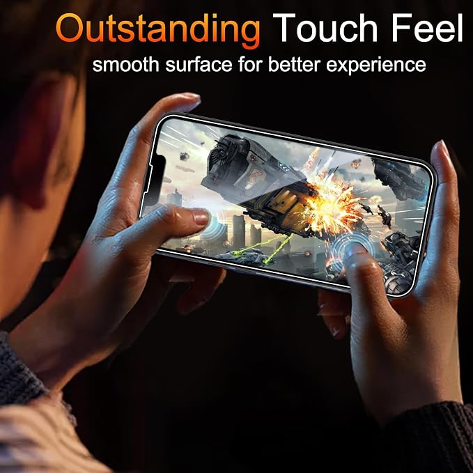 TZGZT 3 Pack Screen Protectors for iPhone 14, 9H Tempered Glass, Military Grade - Image 8
