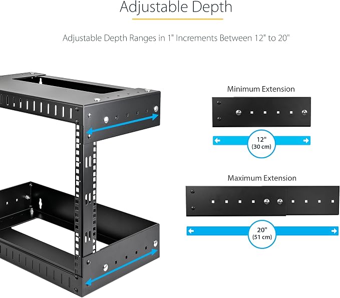 StarTech.com 8U 19" Wall Mount Network Rack - Image 3