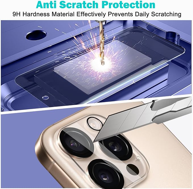PEHAEL 3+3 Pack for iPhone 16 Pro Max Privacy Screen Protector - Image 6