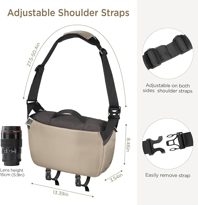 TAAOKA Camera Sling Bag, Waterproof Camera Case - Image 6