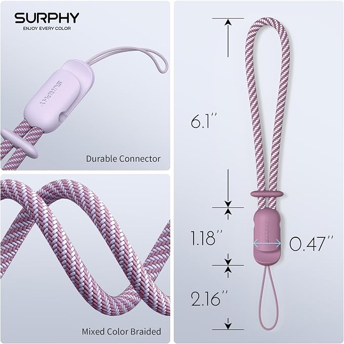 SURPHY 2 Pack Phone Lanyard for Cellphone Case, Phone Wrist Strap for Case - Image 5