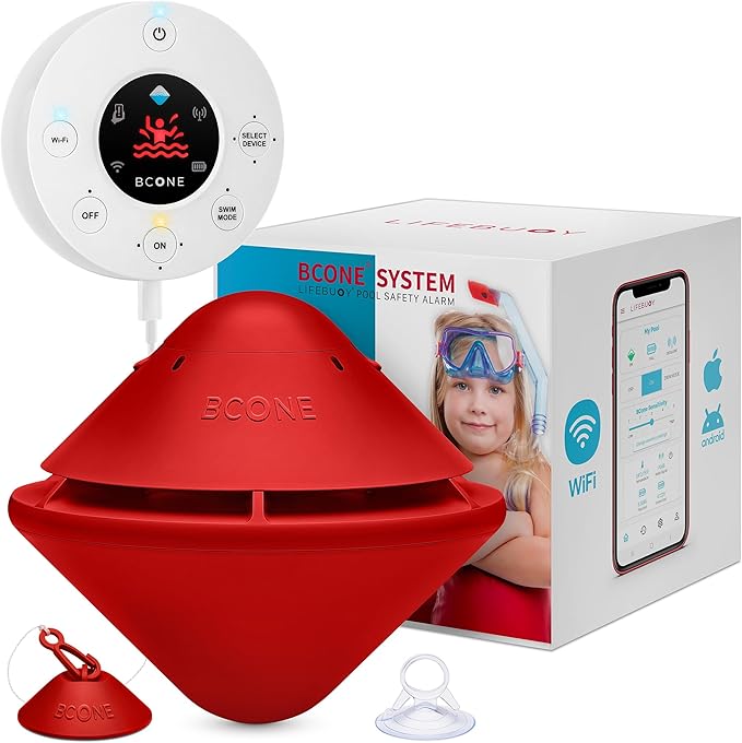 BCONE® Pool Alarm by Lifebuoy® | ASTM F2208 Certified | Floating Safety Device by Lifebuoy