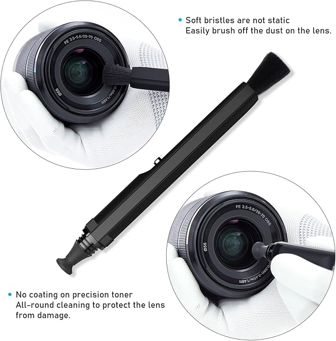 VSGO Professional Lens Cleaning Pen, Double-Ended Lens Brush - Image 6