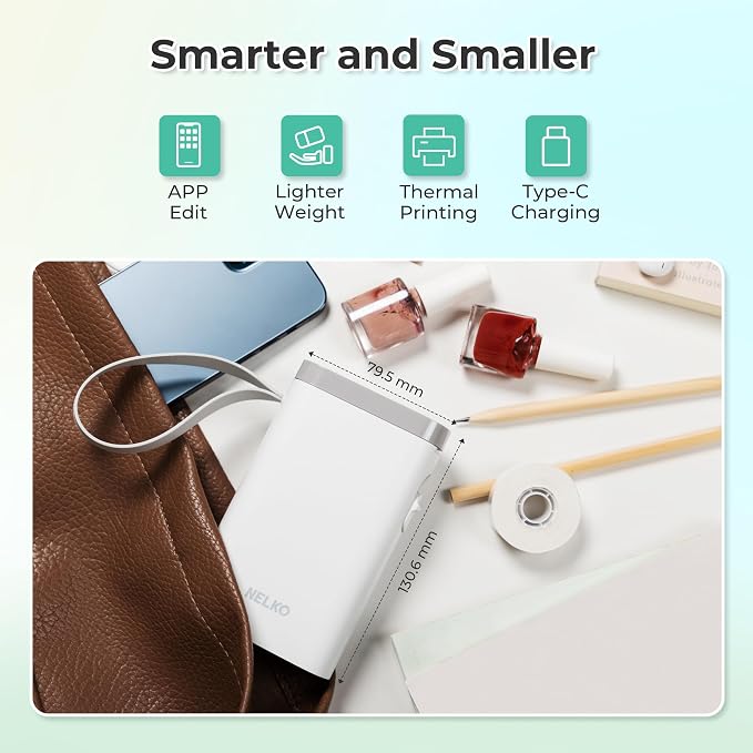 Nelko Label Maker Machine with Tape, P21 Bluetooth Label Printer, Wireless Mini - Image 4