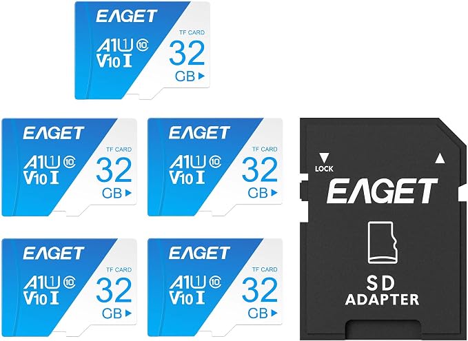 EAGET 5-Pack 32GB TF Memory Card Up to 100MB/s Read 30MB/s Write - Image 8