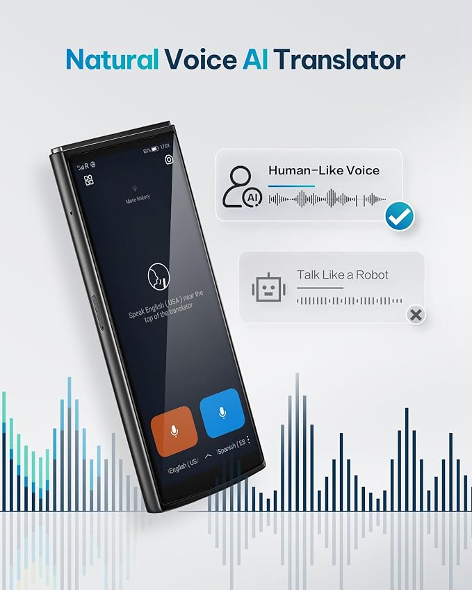 iFLYTEK AI Language Translator Device — 60 Languages, Real-Time Split-Screen & - Image 4
