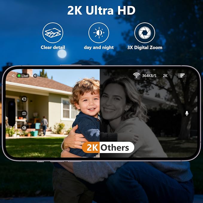2K FHD Security Camera Wireless Outdoor Cameras - Image 5