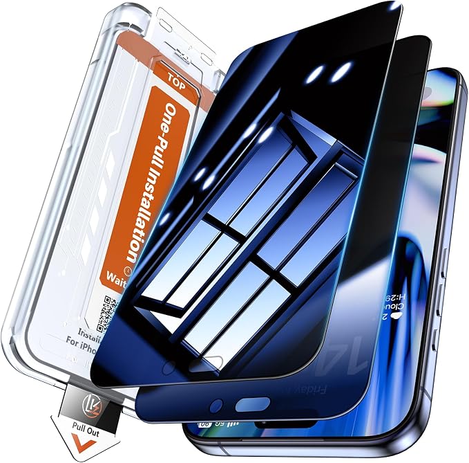 LK 2 Pack for iPhone iPhone 17 Pro Max Privacy Screen Protector Anti-Spy by LK