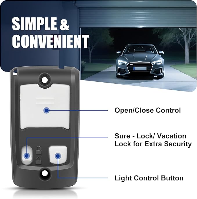 Garage Door Openers, 39165R GBWCSL2-BX Garage Door Wall Button - Image 3