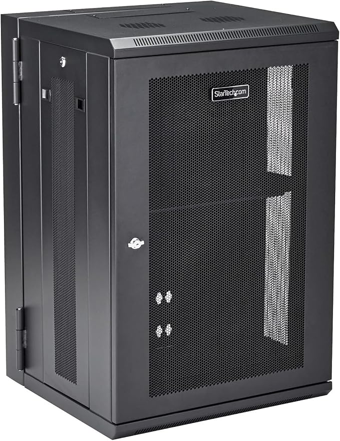 StarTech 4-Post 18U Wall Mount Network Cabinet w/ 1U Shelf, Ships Fully - Image 7