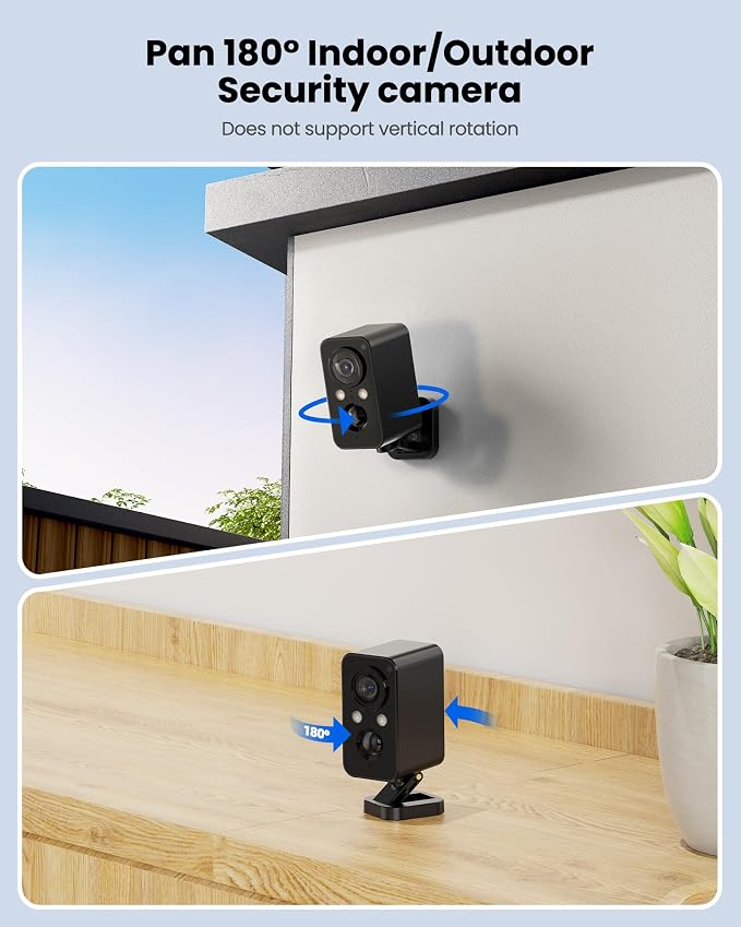 BECAMSO 2Packs Security Cameras Wireless Outdoor: 180° Horizontal Cameras - Image 2