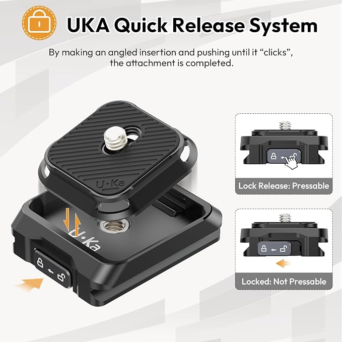 ULANZI UKA01 Camera Quick Release Plate, Tripod Mount Adapter Camera Quick - Image 2