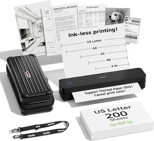 HPRT Portable Thermal Printer-Inkless Printer, Supports Thermal Paper&Labels by HPRT