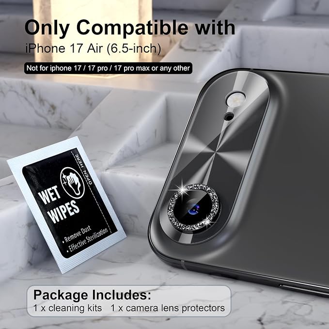 Choiche Compatible for iPhone 17 Air Camera Lens Protector, Bling Camera Cover - Image 2