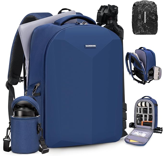 RAINSMORE Camera Backpack Hard Shell by RAINSMORE