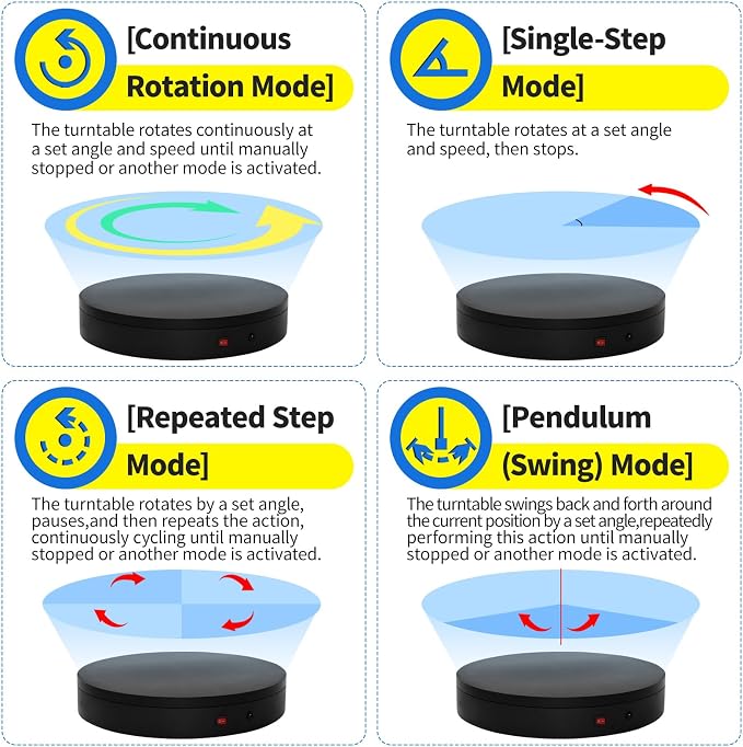 19.7In Remote Large Motorized electric turntable Rotating platform Photography - Image 3