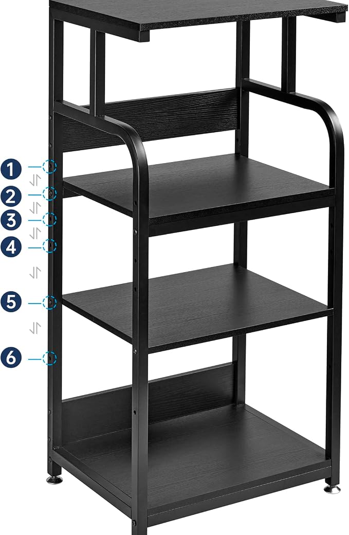 Fannova Printer Stand with Adjustable Shelf, 4 Tier Large Tall Printer Table - Image 7