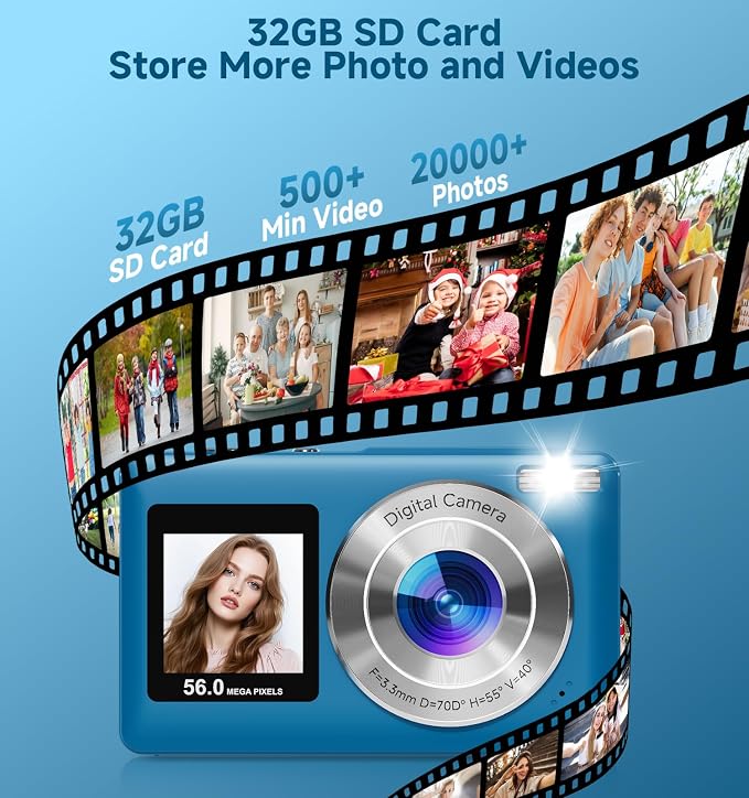 Digital Camera, 2026 Upgraded 56MP Dual Screens Camera - Image 7