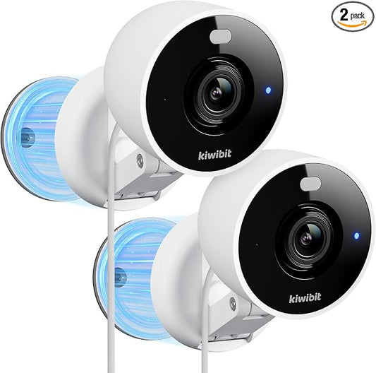 Kiwibit 2K Security Camera Indoor/Outdoor, Magnetic Wired Cameras by Kiwibit