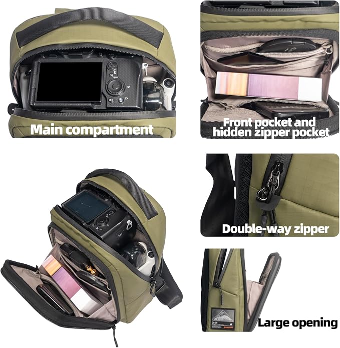 Besnfoto Camera Hardshell Case Crossbody Camera Sling Bag Small Waterproof - Image 2