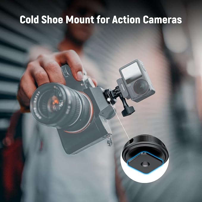 NEEWER Action Camera Cold Shoe Mount Adapter Compatible - Image 2