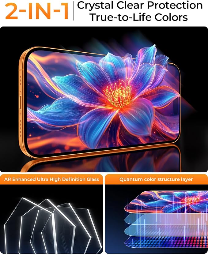 MRGLAS TOP 9H+ 2+2 Packs for iPhone 17 Pro Max Screen Protector - Image 7