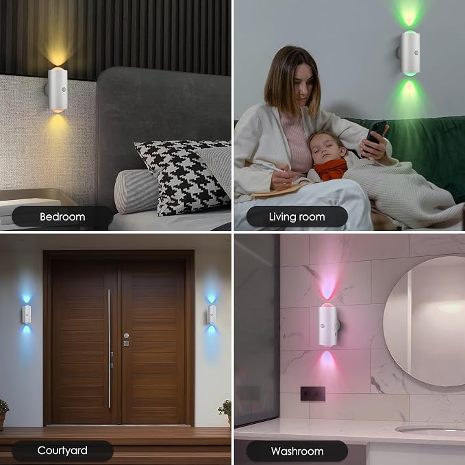 LED Motion Sensor Night Light, 7 Colors Rechargeable Battery Stair Light - Image 7
