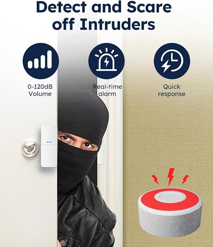 WiFi Door Alarm System, Wireless DIY Smart Home Security System, - Image 3