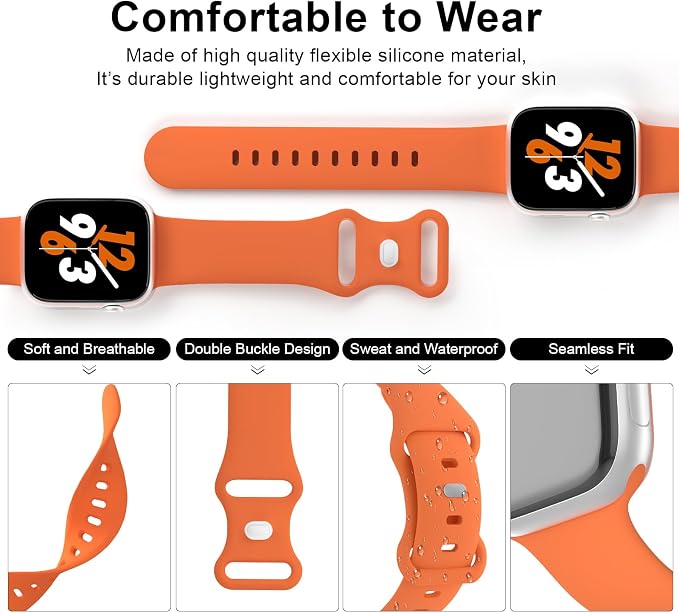 Sport Band Compatible with Apple Watch 38mm 40mm 41mm 42mm 44mm 45mm 46mm 49mm - Image 3