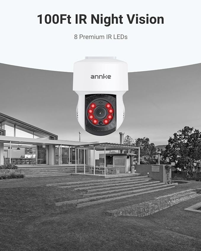 ANNKE 2Pack 1080P 2MP AHD CCTV Home Surveillance Dome Wired PT Camera - Image 5