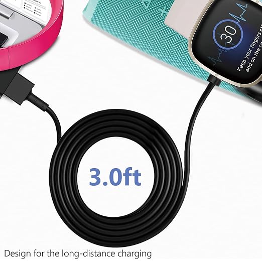 Fast Wall Charger for Fitbit Sense & Versa 3 Versa 4 & Replacement Google Pixel - Image 4