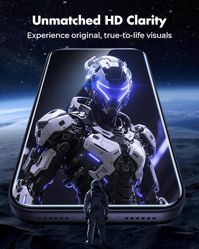 UNBREAKcable iPhone 17 Pro Max Screen Protector 3-Pack, Upgraded Dual-Tempered - Image 4