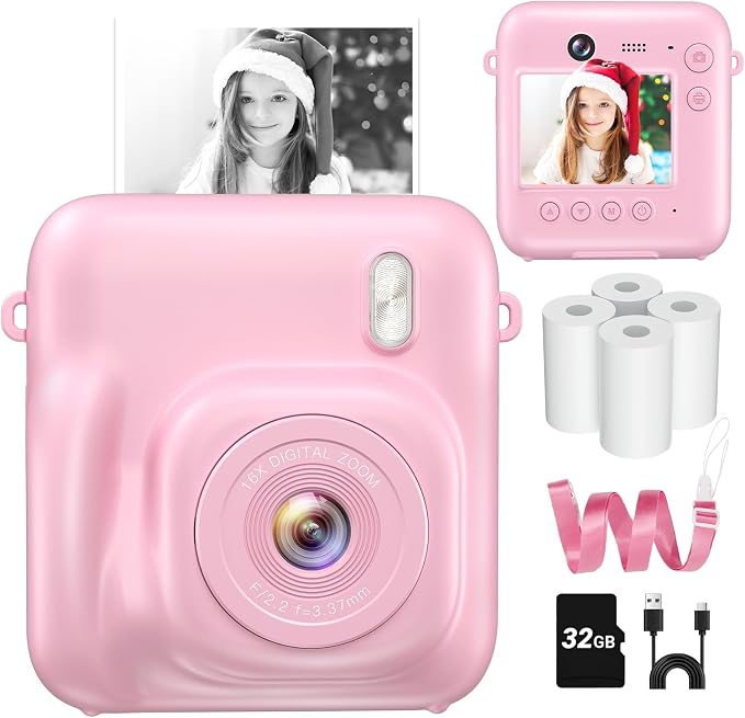 Instant Camera, Dual-Lens Kids Camera Instant Print by Zostuic