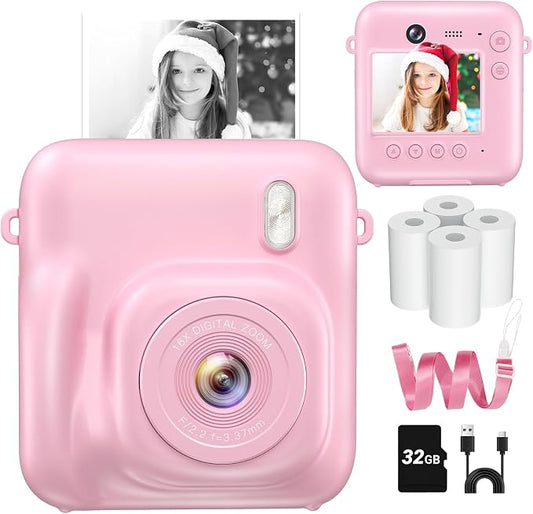 Instant Camera, Dual-Lens Kids Camera Instant Print by Zostuic