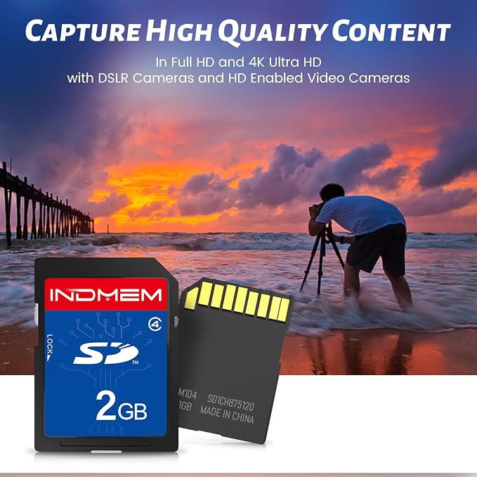INDMEM SD Card 2GB, 6 Packs Class 4 2GB Flash Memory Card MLC Standard Secure - Image 4
