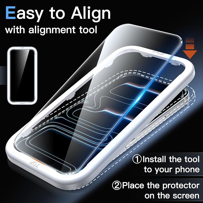 JETech Screen Protector for iPhone 17 Pro Max 6.9-Inch - Image 4