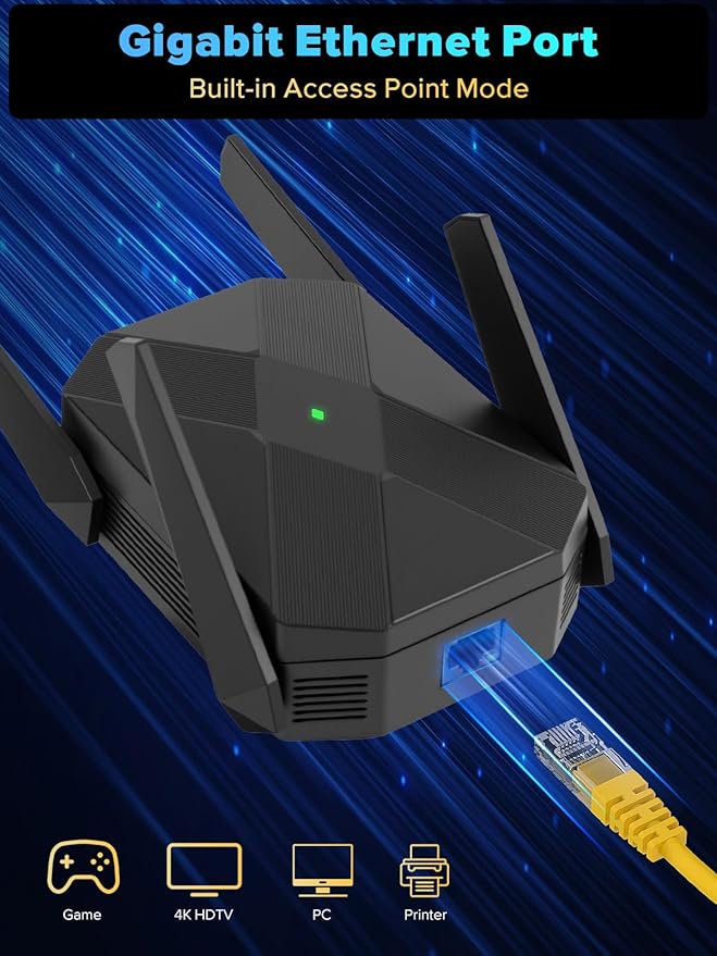 2026 AX3000 WiFi 6 Extender, WiFi Extender Signal Booster-Dual Band, Long Range - Image 4