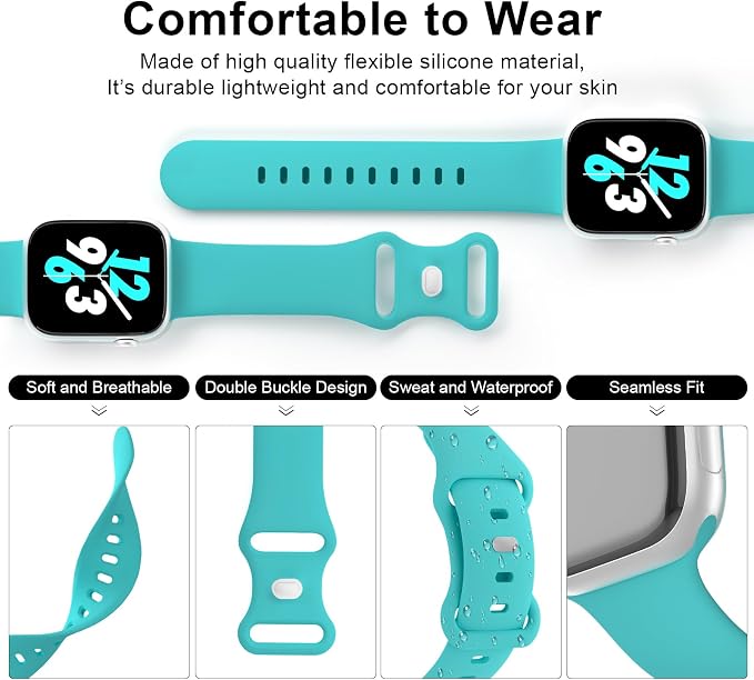 Sport Band Compatible with Apple Watch 38mm 40mm 41mm 42mm 44mm 45mm 46mm 49mm - Image 3