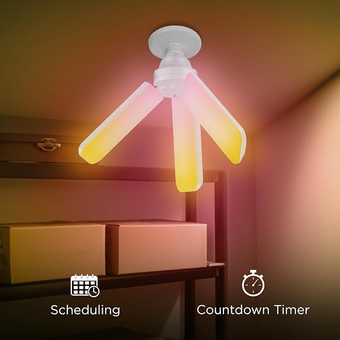 Feit Electric Smart LED Garage Light, 4000 Lumens RGBW Color Changing - Image 3