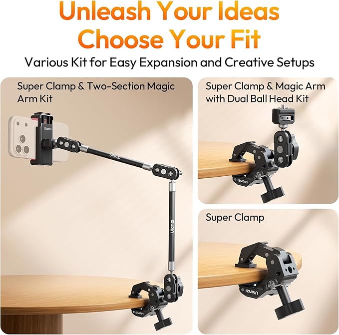 ULANZI CO78 Super Clamp Mount, 3-Jaw Y-Shape Super Clamp - Image 6