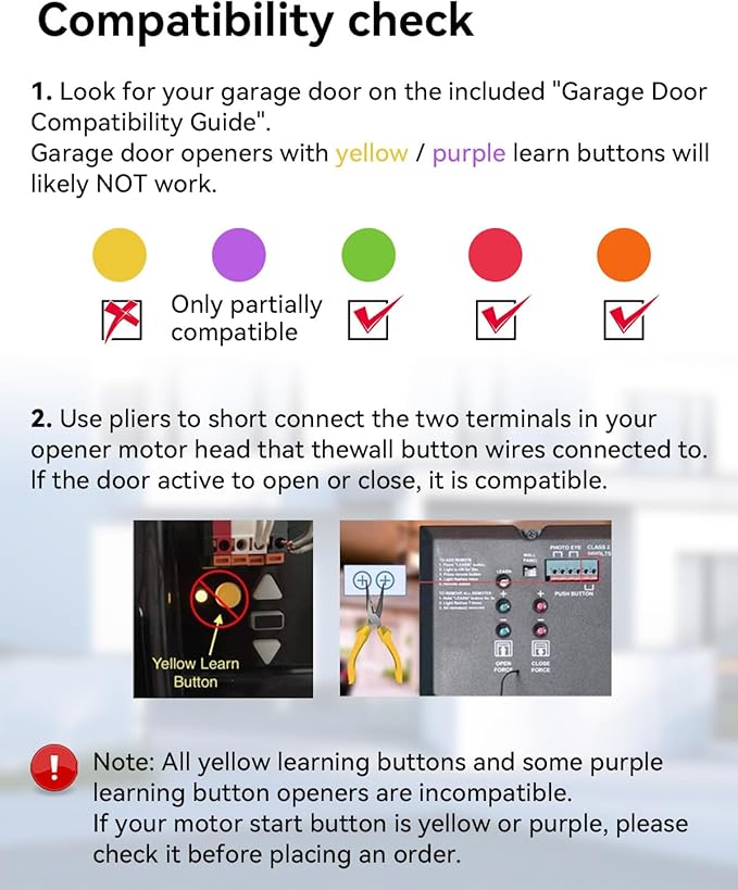 Smart Garage Door Opener, Universal WiFi Garage Door Remote Controller - Image 2