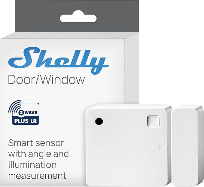 Shelly Wave Door/Window White, Z-Wave Long Range Operated Sensor, Home by Shelly