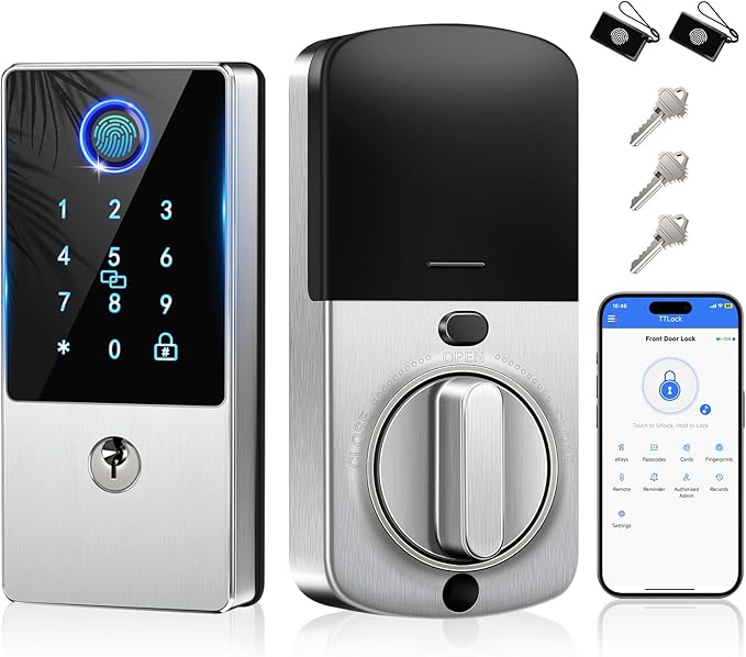 Smart Door Lock Deadbolt, Keyless Entry Door Lock by VOLIBeL