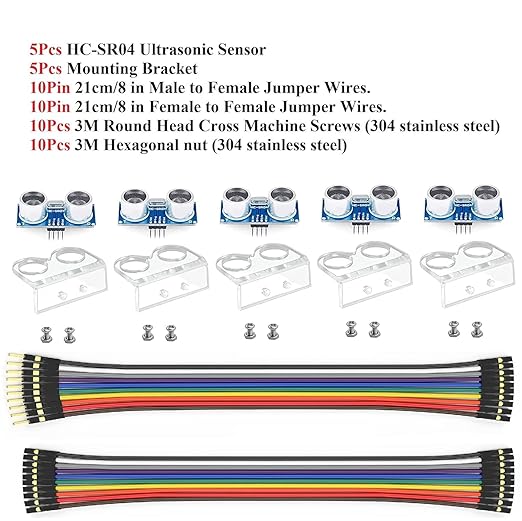 WWZMDiB 2 Pcs HC-SR04 Ultrasonic Sensor Module Compatible - Image 2