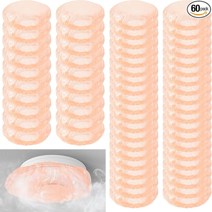 60 Pcs Orange Thicken Plastic Smoke Detector Covers by Unknown
