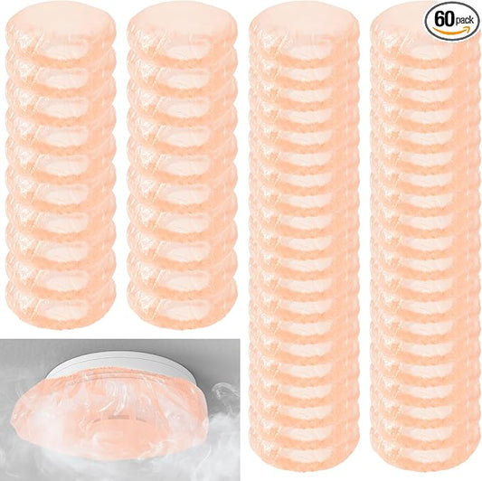 60 Pcs Orange Thicken Plastic Smoke Detector Covers by Unknown