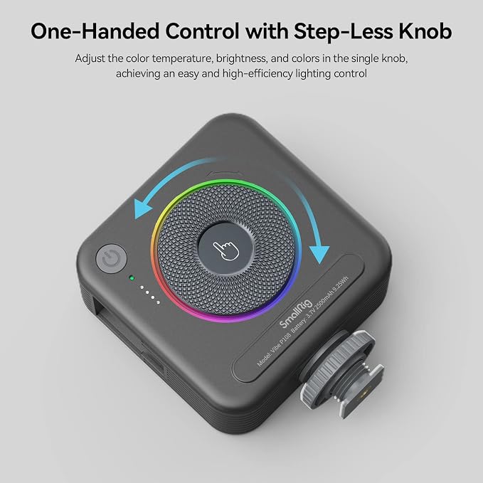 SmallRig P108 RGB Video Light, Portable LED Camera Lights 360° Full Color - Image 7